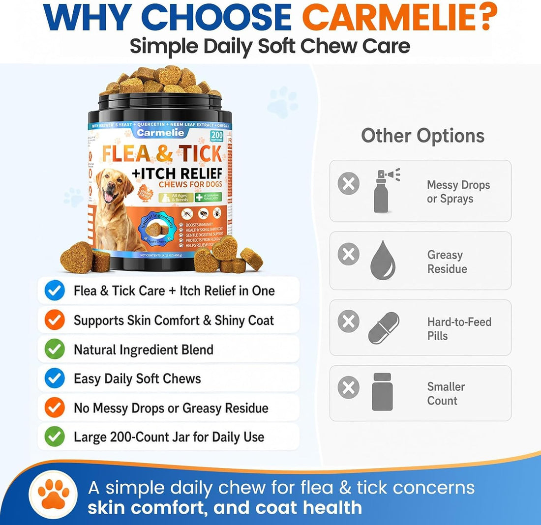 Carmelie Flea and Tick Prevention for Dogs