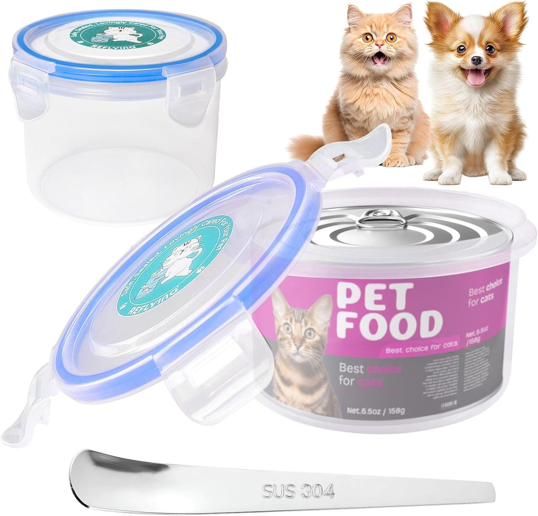 REFLYING Canned Cat Food Storage Lids Reusable Airtight Can Cover