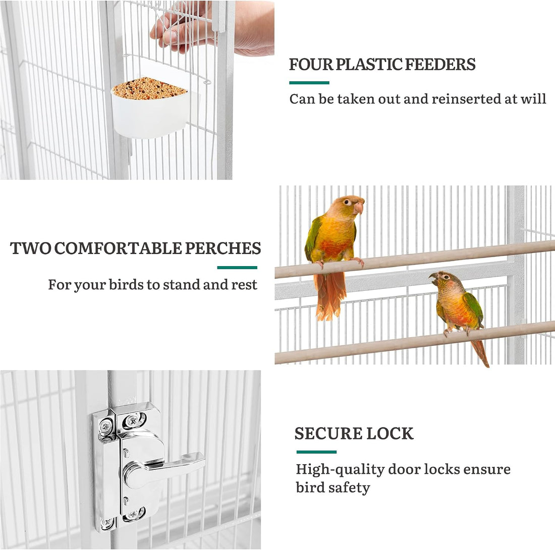 YITAHOME 53.9 inches Metal Bird Cage for Parakeets