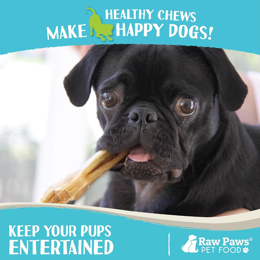 Raw Paws 4-inch Compressed Rawhide Bones for Dogs, 10-ct - Puppy Chews