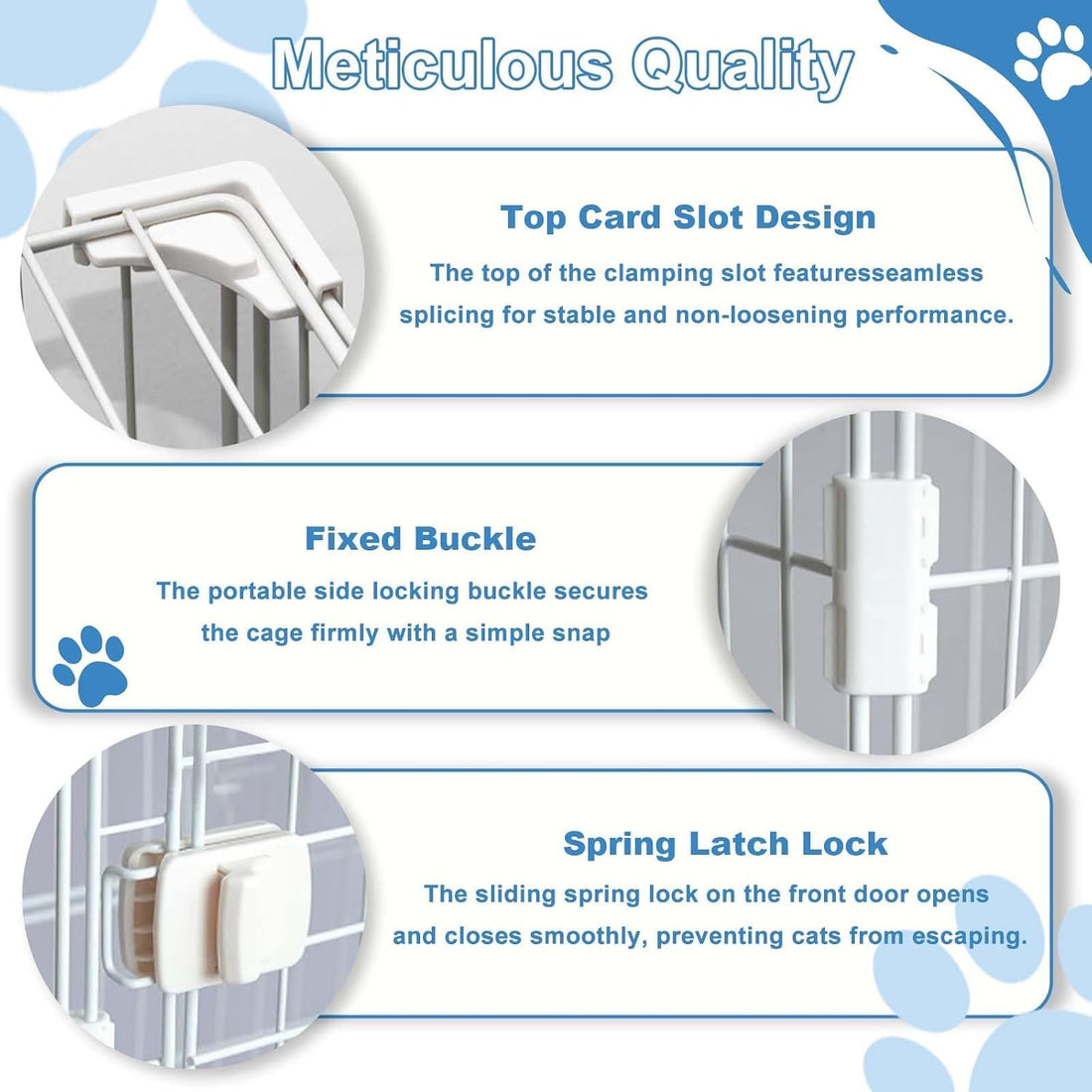 Cat Cage for Indoor Cats, DlY Catio & Cat Playpen with Escape-Proof