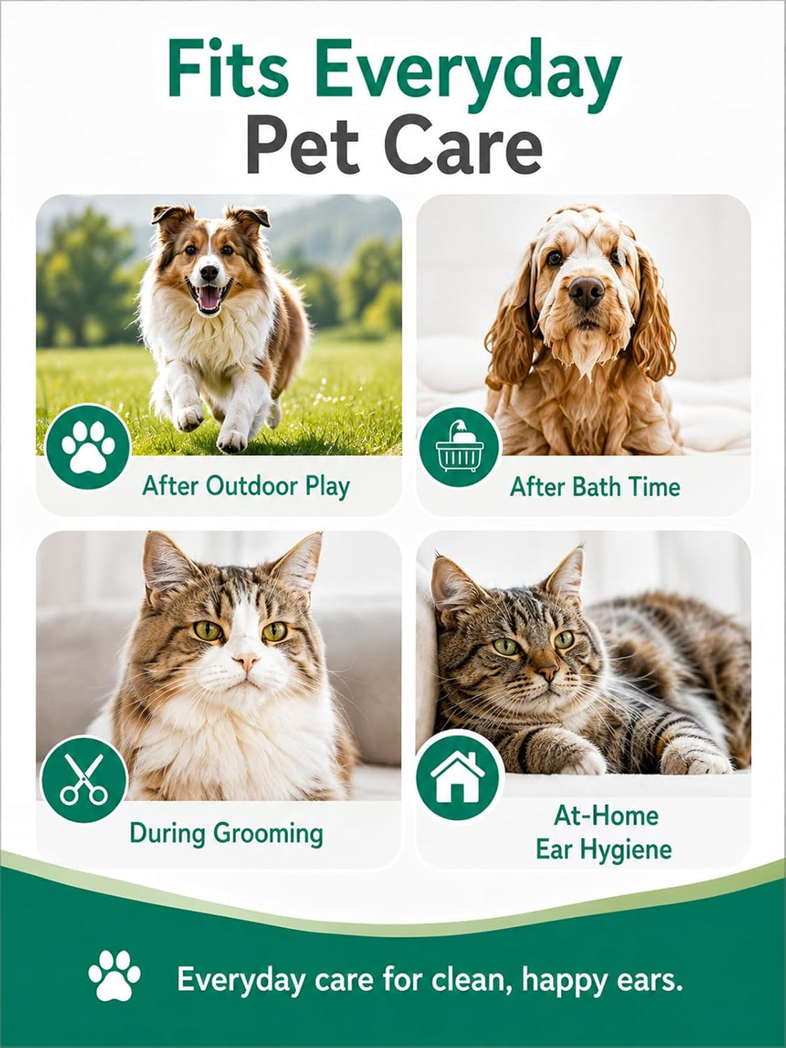 Gentle Ear Cleaning Solution for Dogs & Cats | Itchy Ear Relief