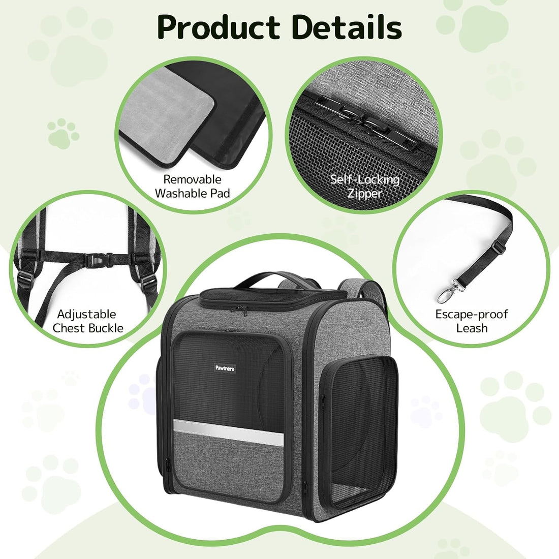 Cat Backpack with Detachable Play Tunnel
