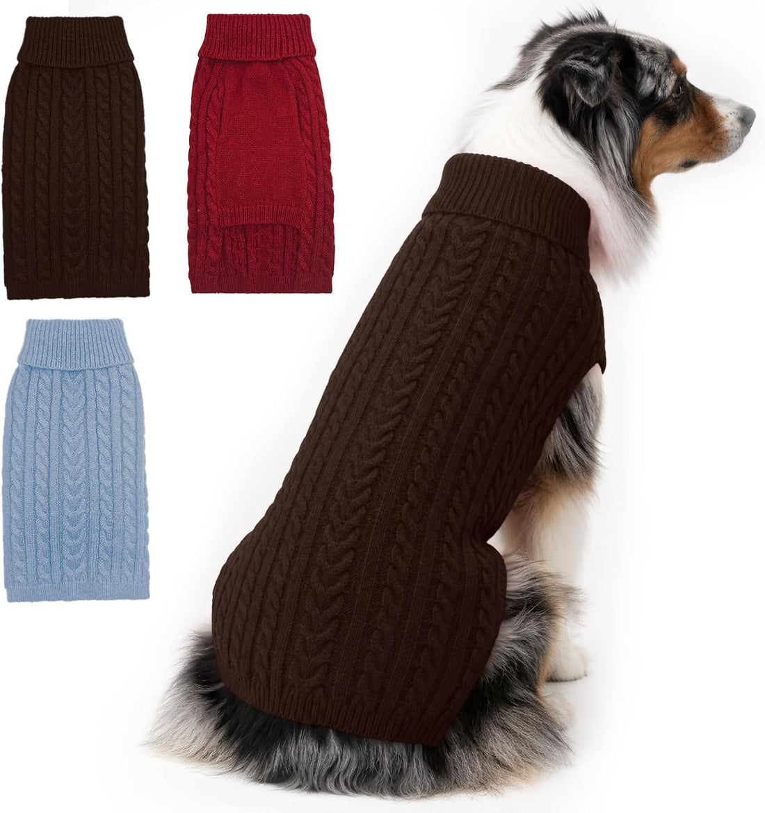 Dog Sweater 3 Pack for Small Dogs, S
