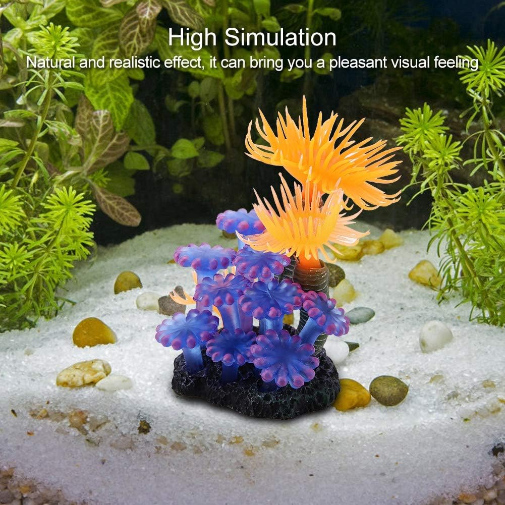 TOPINCN Silicone Sea Anemone Aquarium Ornament, 2.4 x 2 x 3.1 in