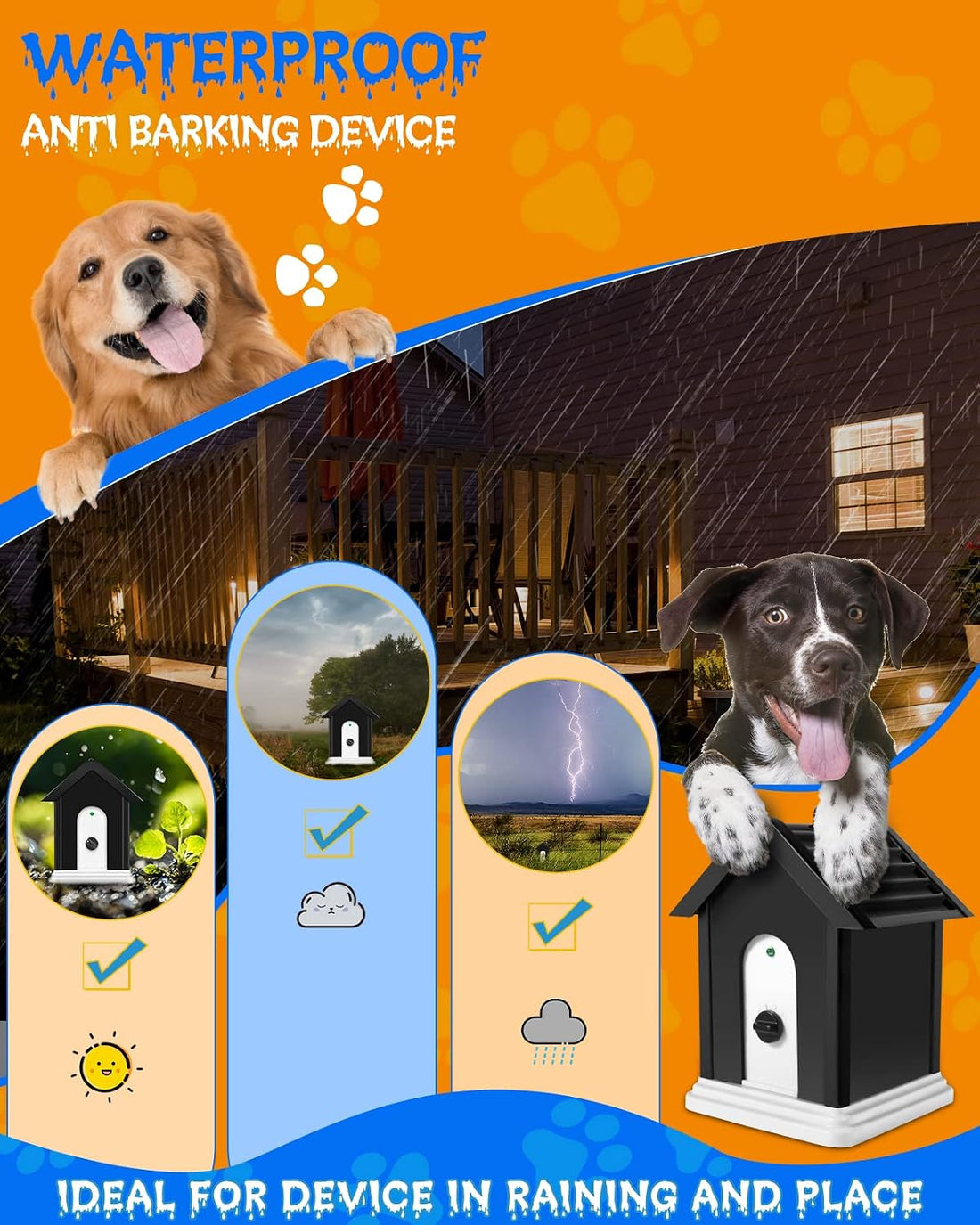 Safe Smart Anti Barking Device for Dogs