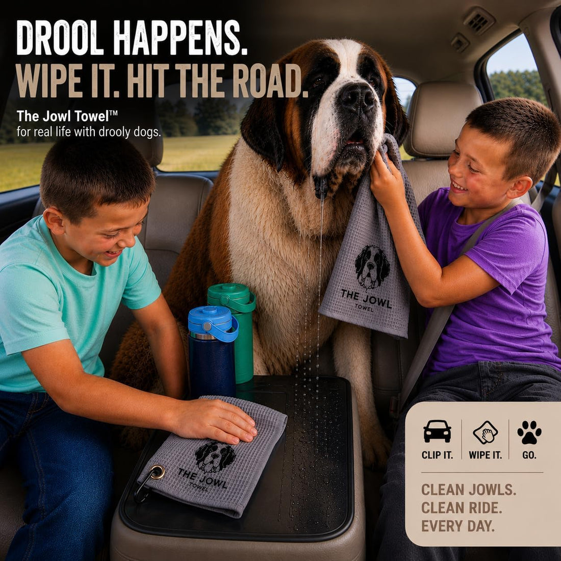 Dog Drool Towel for Large Dogs – Absorbent Microfiber Drool Catcher