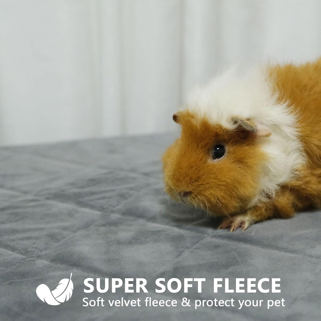 Guinea Pig Fleece Bedding, 49"x24" Cage Liner 2 Pack for Midwest Cage