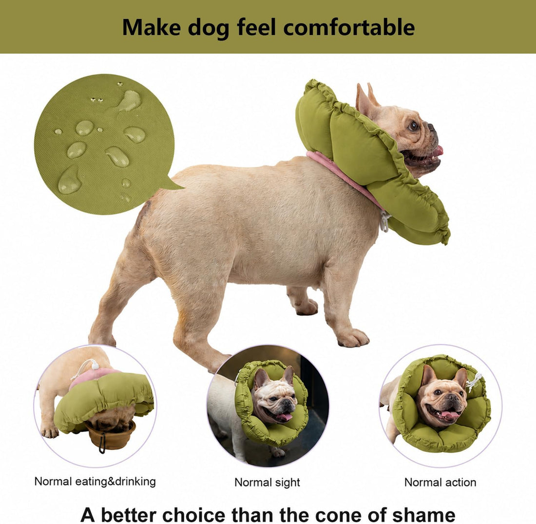 H HIDREAM Dog Cone Collar Stress-Free Recovery Cone Alternative