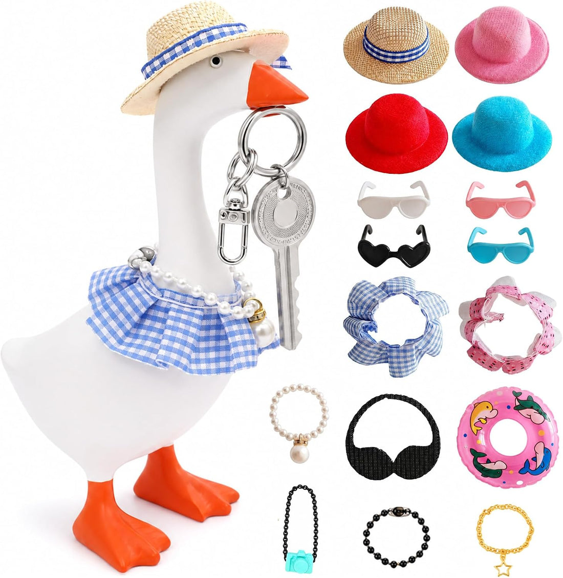 10PCS Mini Desk Outfits Includes 7 Inch Statue Desktop Accessories