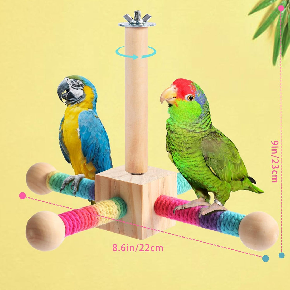 Kyouki Bird Perch Toy Parakeets Toy for Small & Medium Parrots