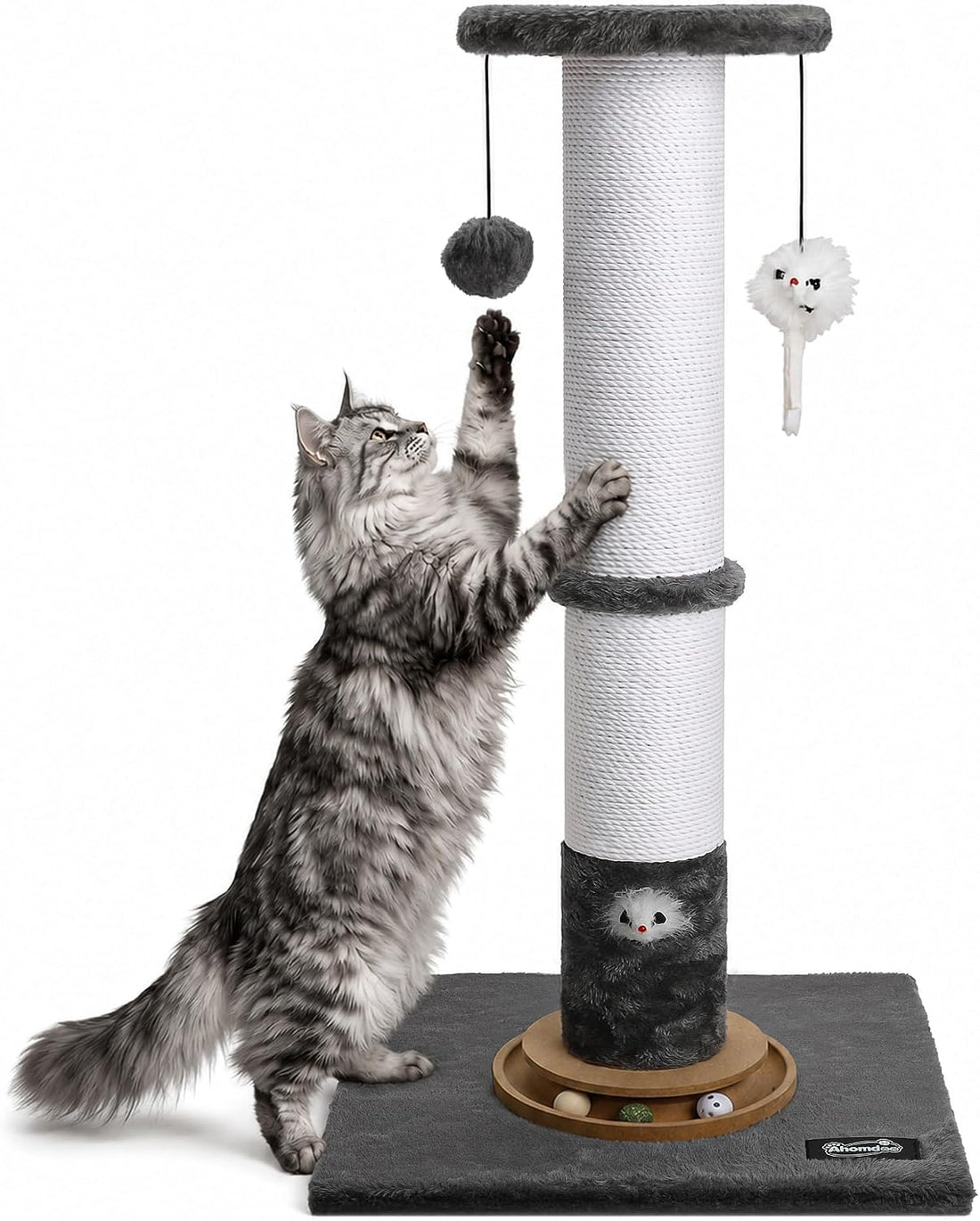 35-Inch Tall Cat Scratching Post, Stable Base for Large Cats