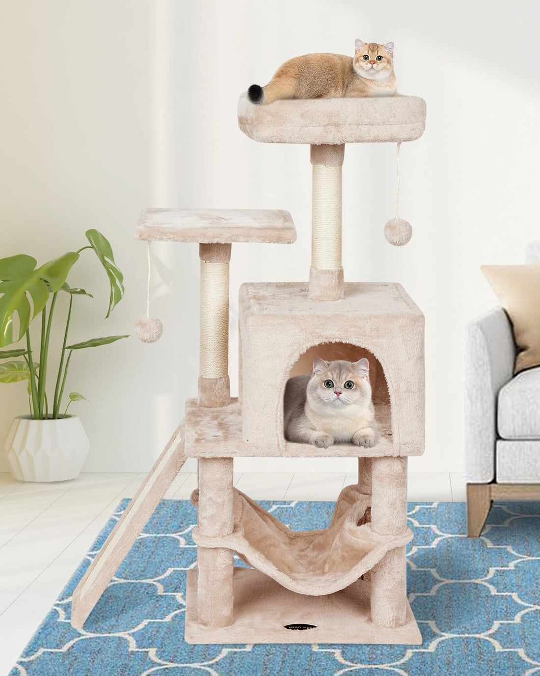 Cut Cat Tree Cat Tower Condo with Hammock Kittens Scratching Post