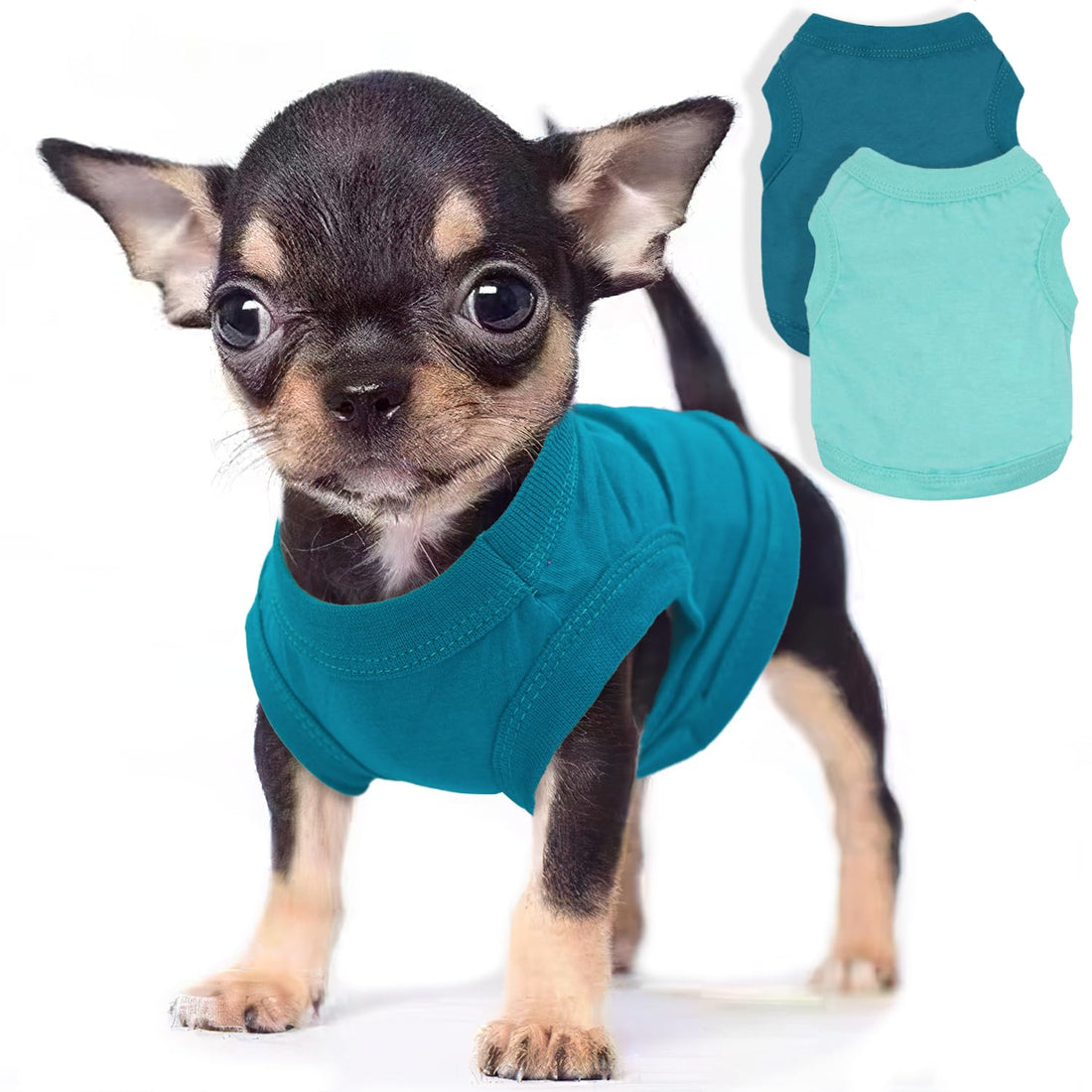 2 Pieces Dog Clothes for Small Dogs Girl Boy Chihuahua Clothes Summer