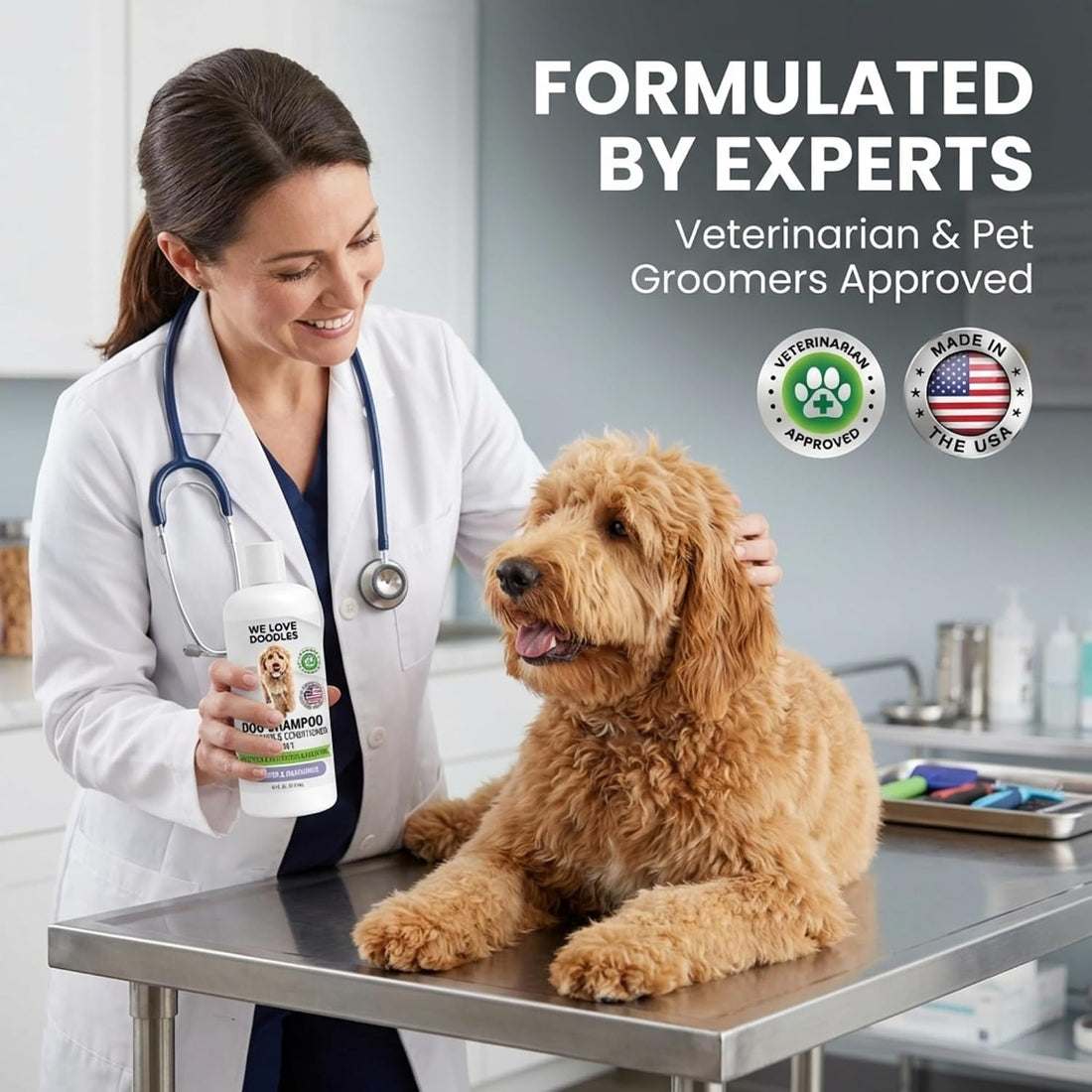 Dog Shampoo, Conditioner & Detangler - Best Shampoo for Goldendoodles