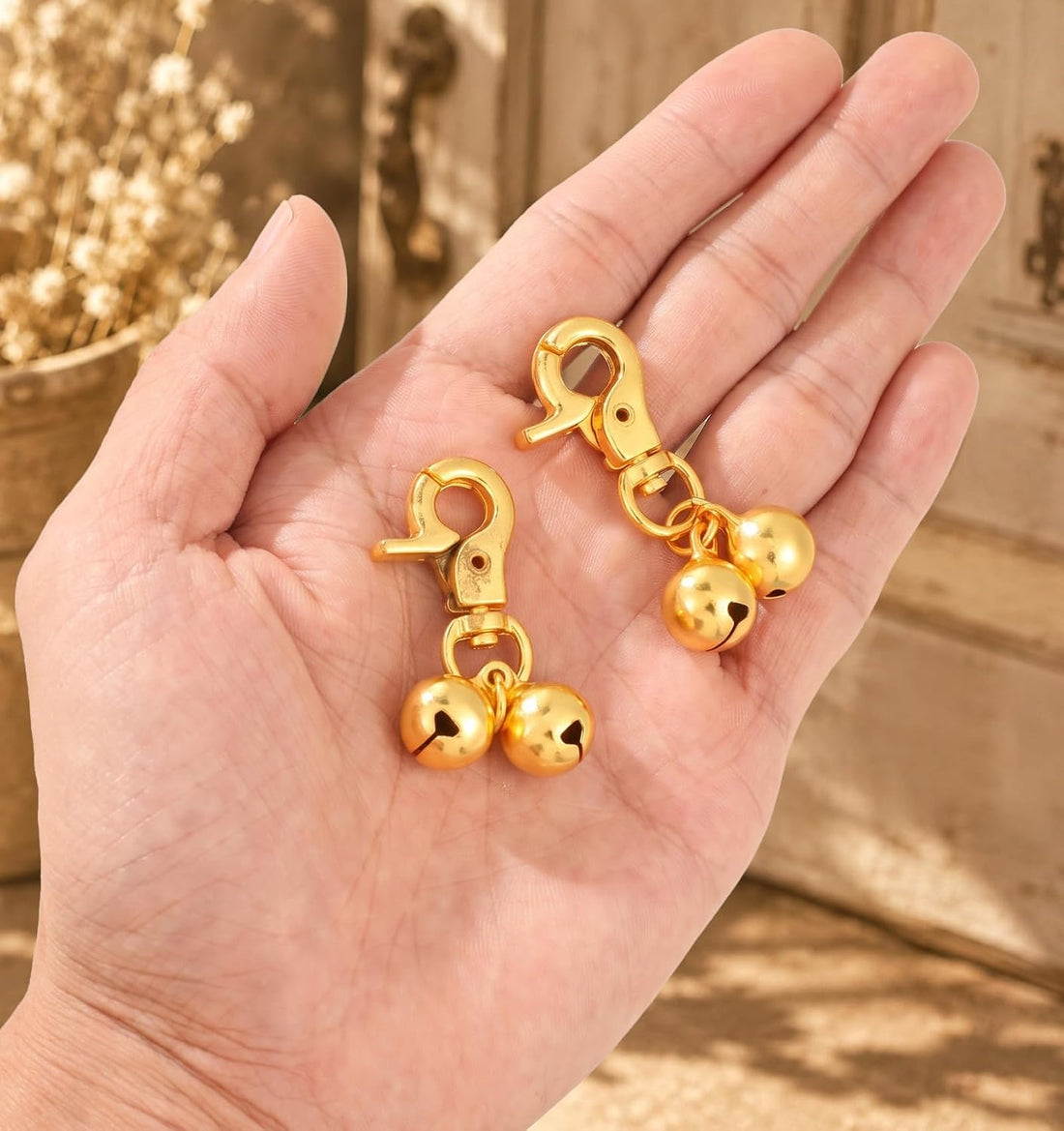 4 Pcs Cat Bell, Gold Bell for Dog Collar – Perfect for Pet Safety