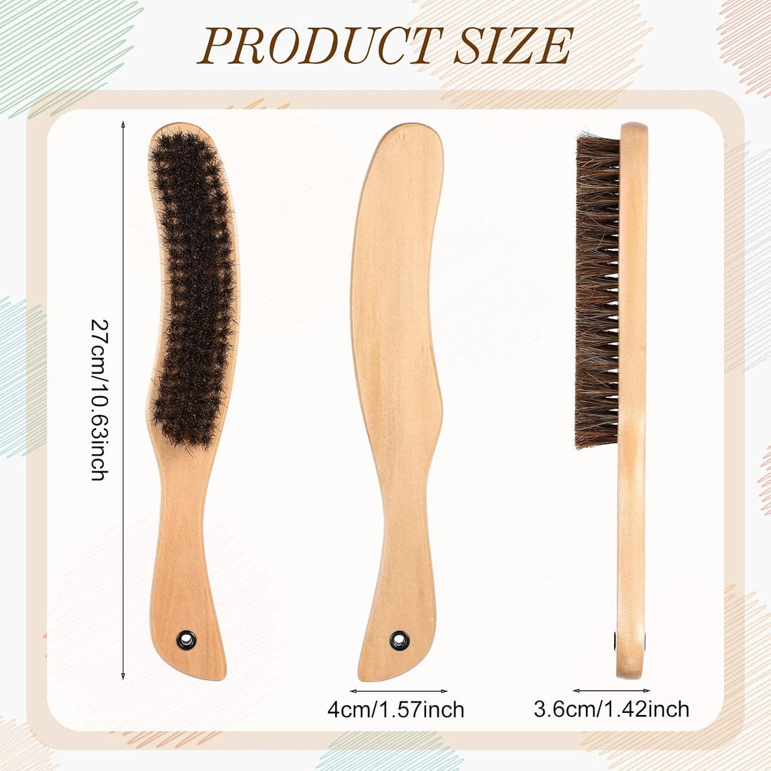 Patelai 2 Pcs Horsehair Felt Hat Brush Kit