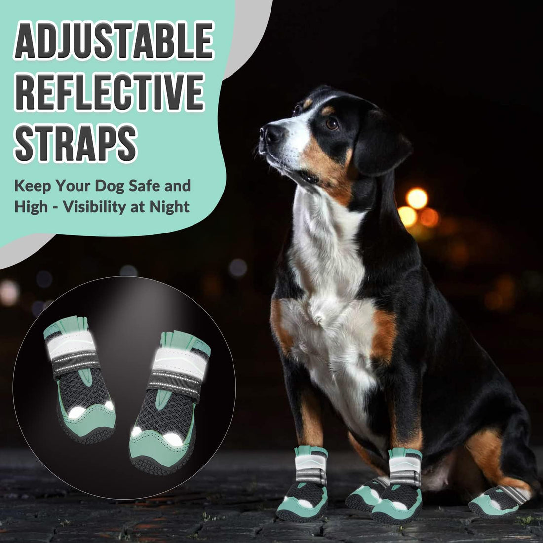SlowTon Dog Shoes for Large Small Medium Dogs - Breathable Dog Boots