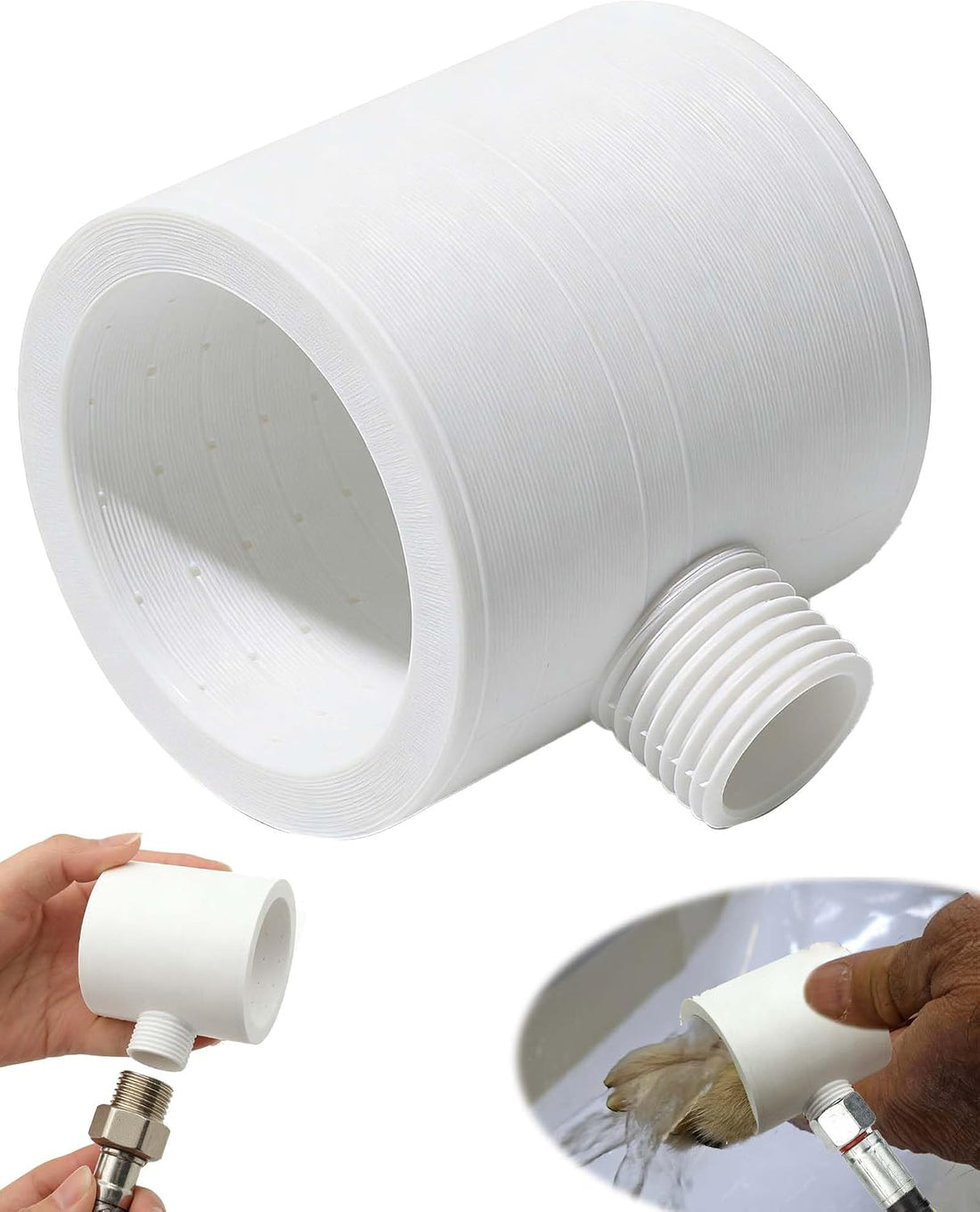 Pet Paw Showerhead - 360° Inward Spiral Dog Shower Attachment