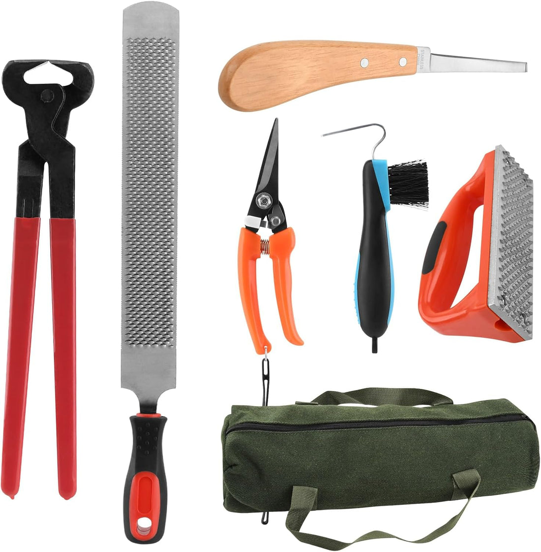 7 PCS Farrier Tool Kits Professional Hoof Trimming Farrier Tools
