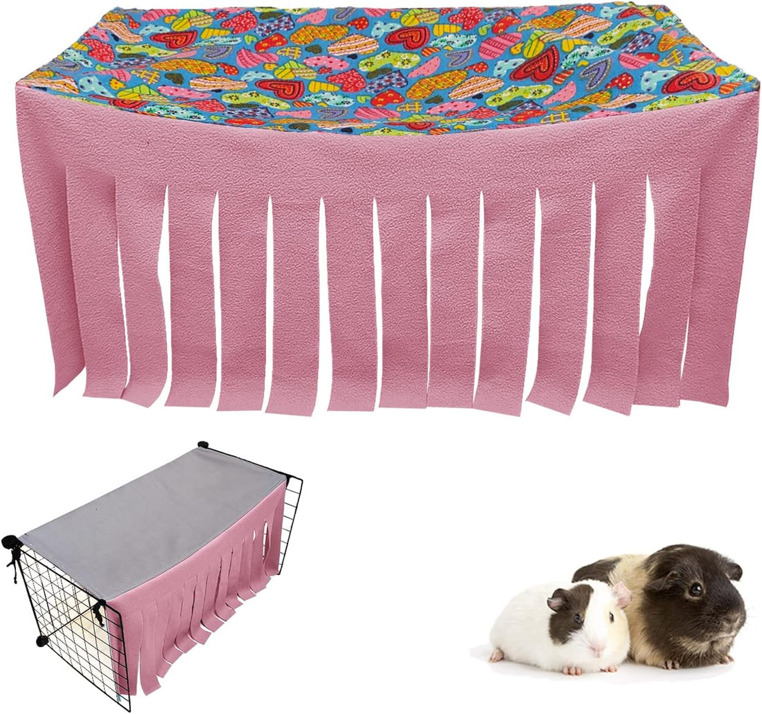 RIOUSSI Guinea Pig Hideout Hideaway Corner Fleece Toys Cage