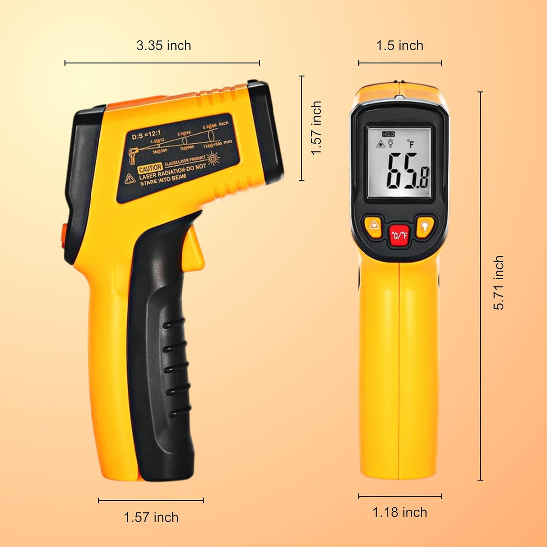 Digital Infrared Thermometer Gun for Reptiles with Red Dot Pointer