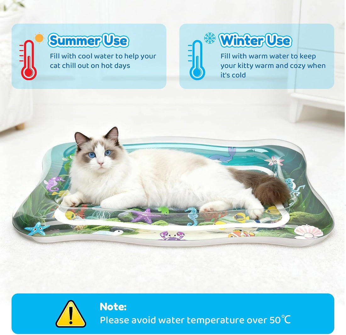 Interactive Cat Toy for Indoor Cats, Upgraded Cat Water Mat