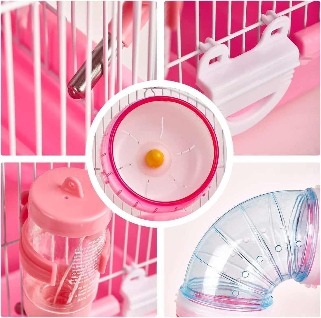 Hamster Cages, A Wire Rat Cage with a Large Space for Dwarf Hamsters