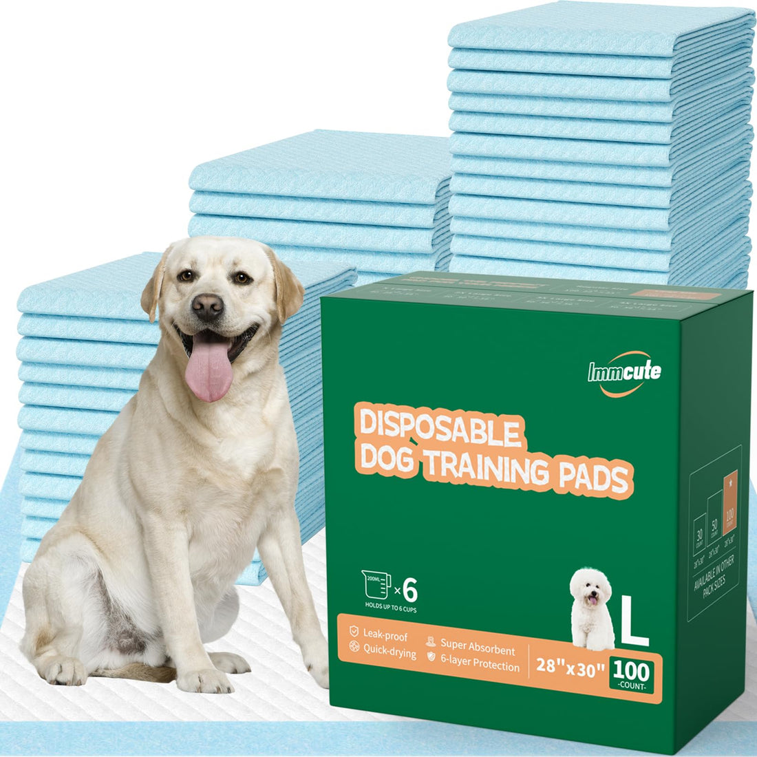 100 Count Large Dog & Cat Puppy Pee Pads