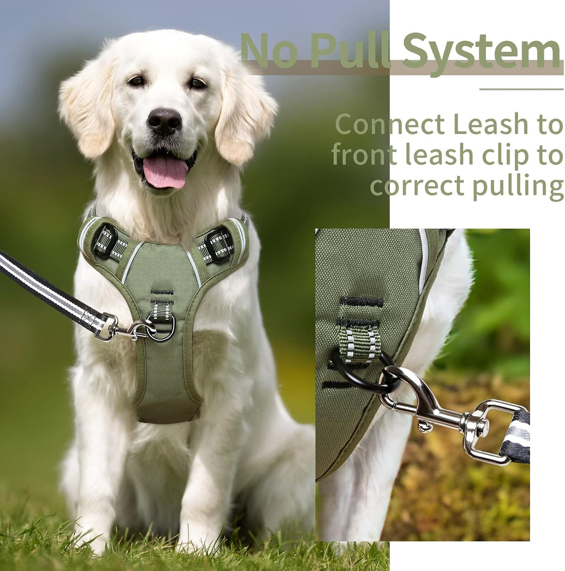HEELE Dog Harness, Dog Harness for Small Medium Large Dogs No Pull