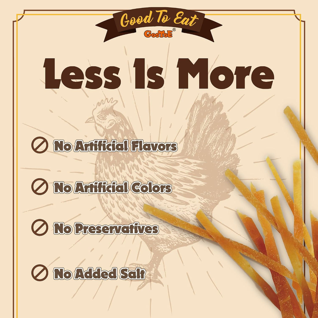 Gootoe Soft Chicken Dog Treats, All-Natural Chicken Breast Strips