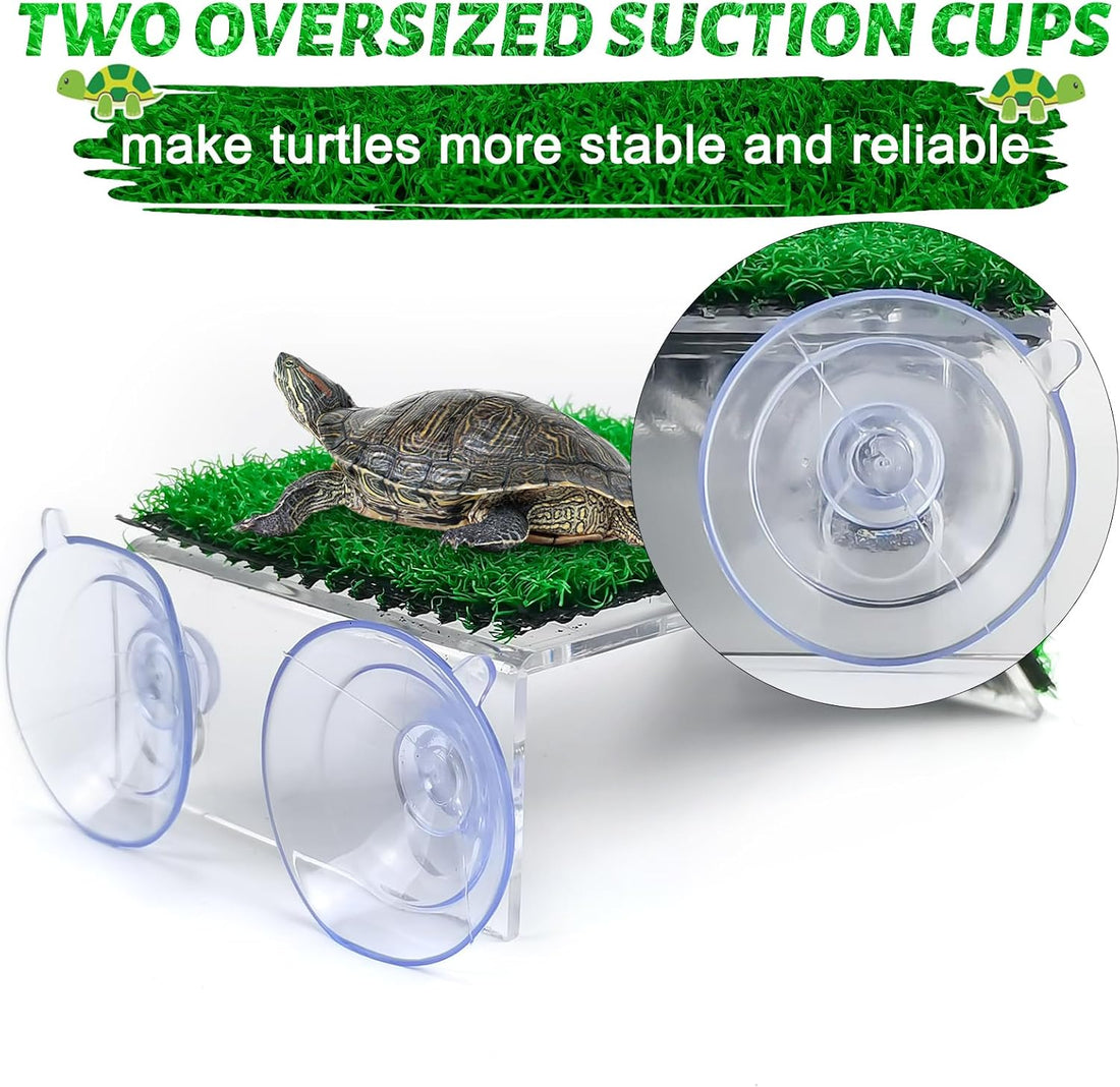 Keedolla Small Turtle Basking Platform Simulation Grass Turtle Ramp