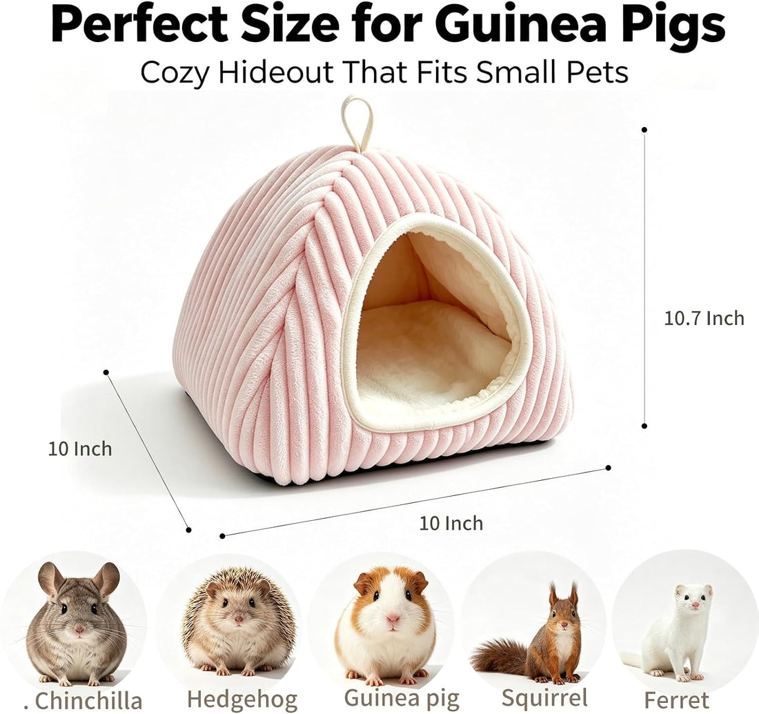 Guinea Pig Hideout Bed, Dwarf Bunny Enclosed Cave