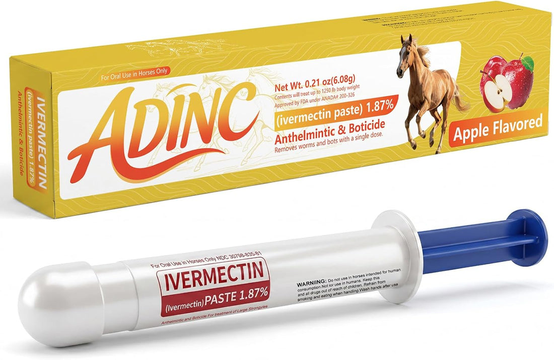 Ivermectin Horse Paste 1.87%, Apple Flavored Equine Dewormer