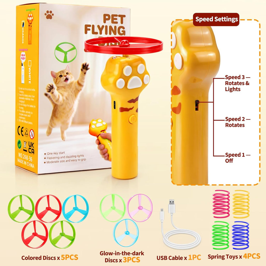 BABORUI Cat Toy Disc Launcher
