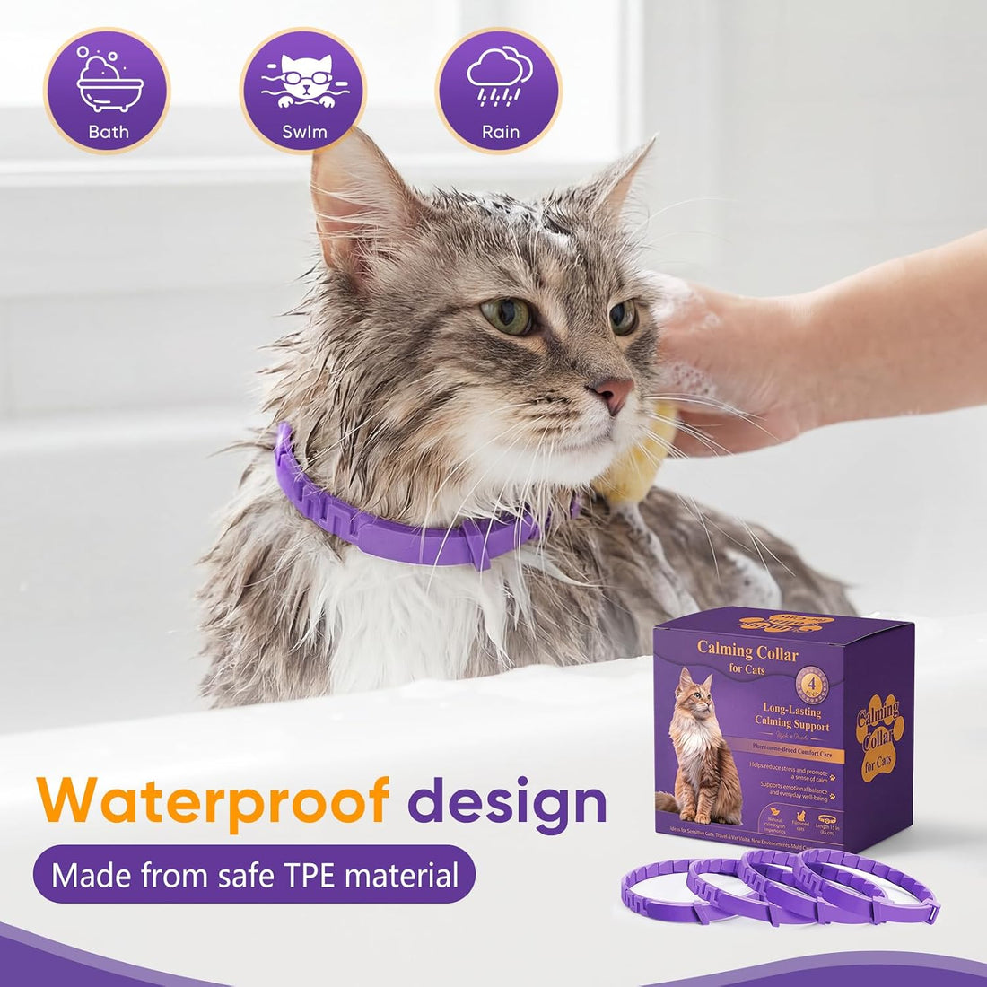 Cat Calming Collars for Cats 6 Pack