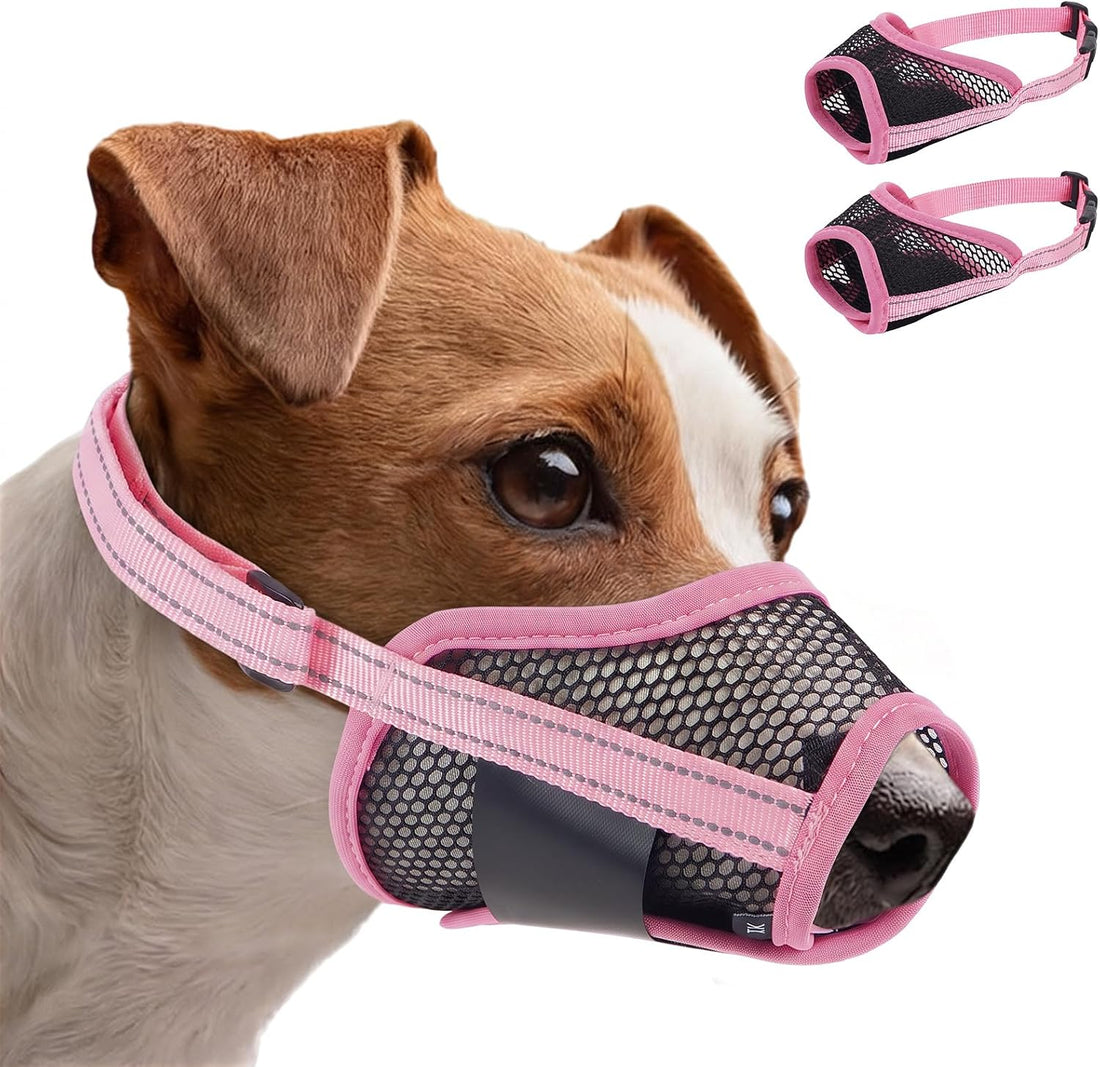 MIGOHI 2 Pack Dog Muzzle for Small Dogs,Soft Breathable Mesh