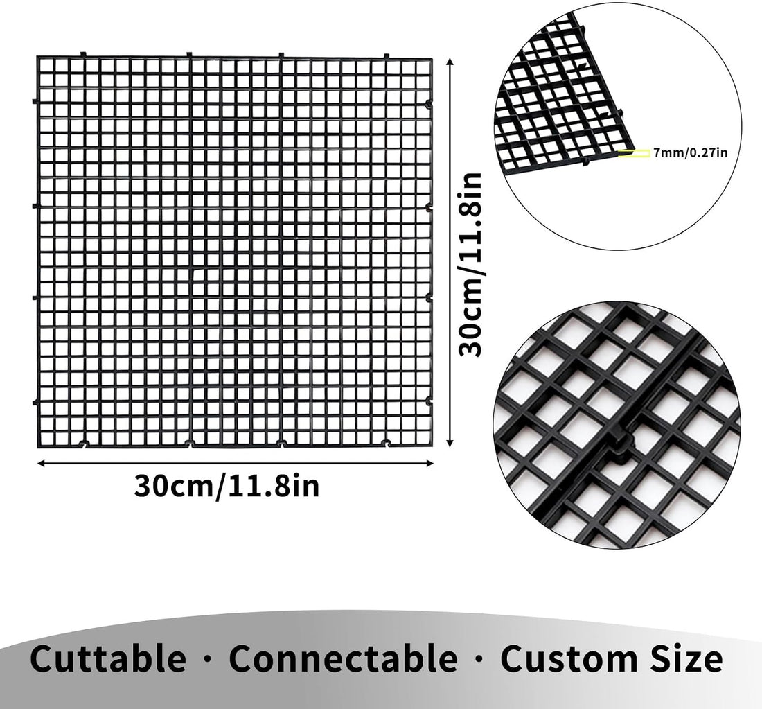 12 Pack Fish Tank Divider Egg Crate Grid, 11.8x11.8 Inch Plastic Grid