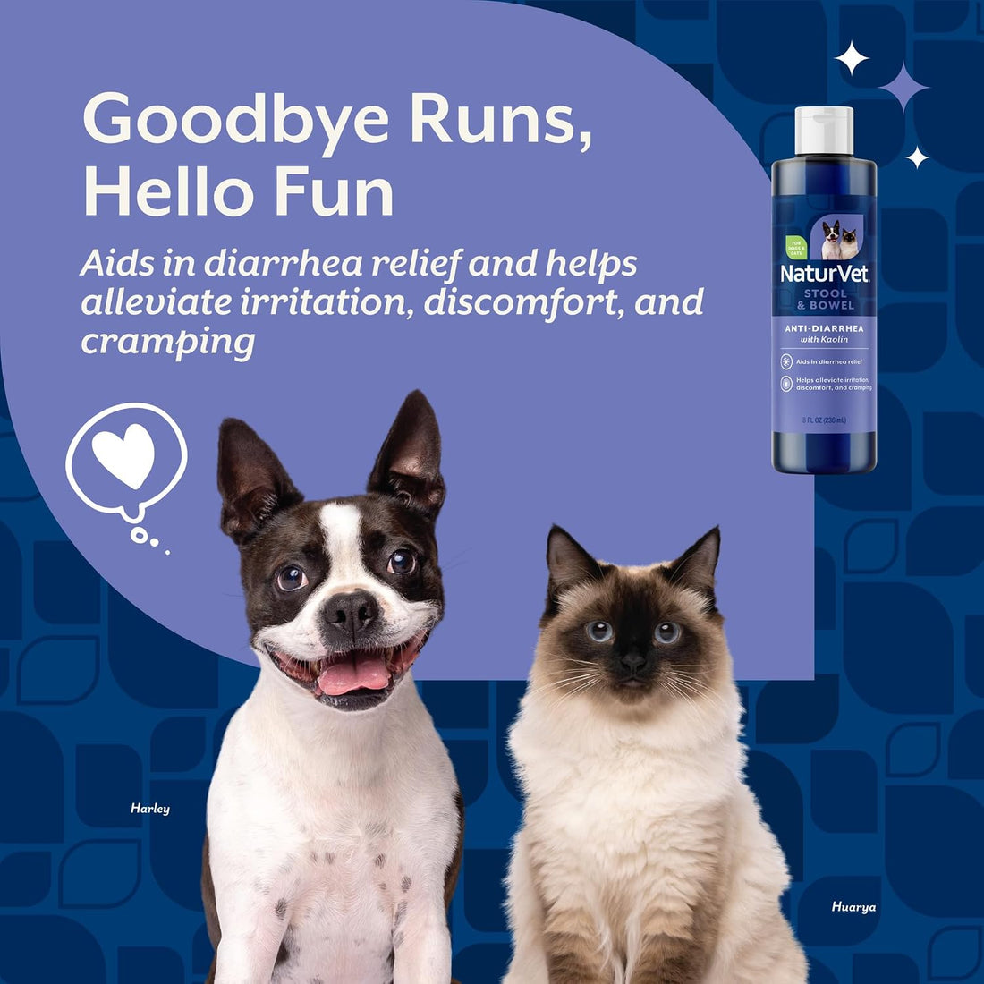 NaturVet Anti-Diarrhea Liquid Pet Supplement Plus Kaolin