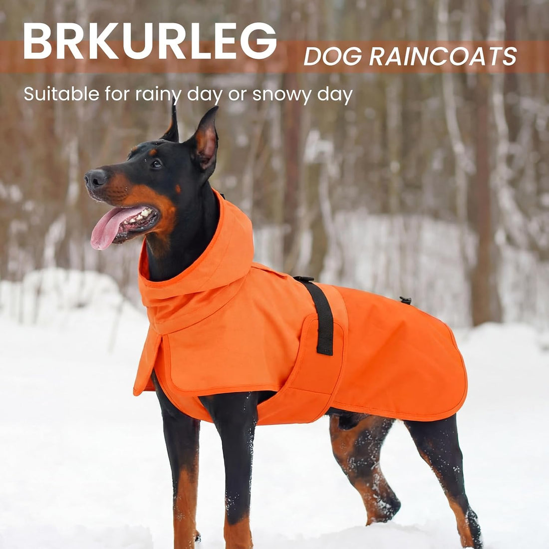 BRKURLEG Dog Raincoat for Small Medium and Large Dogs Waterproof Dog
