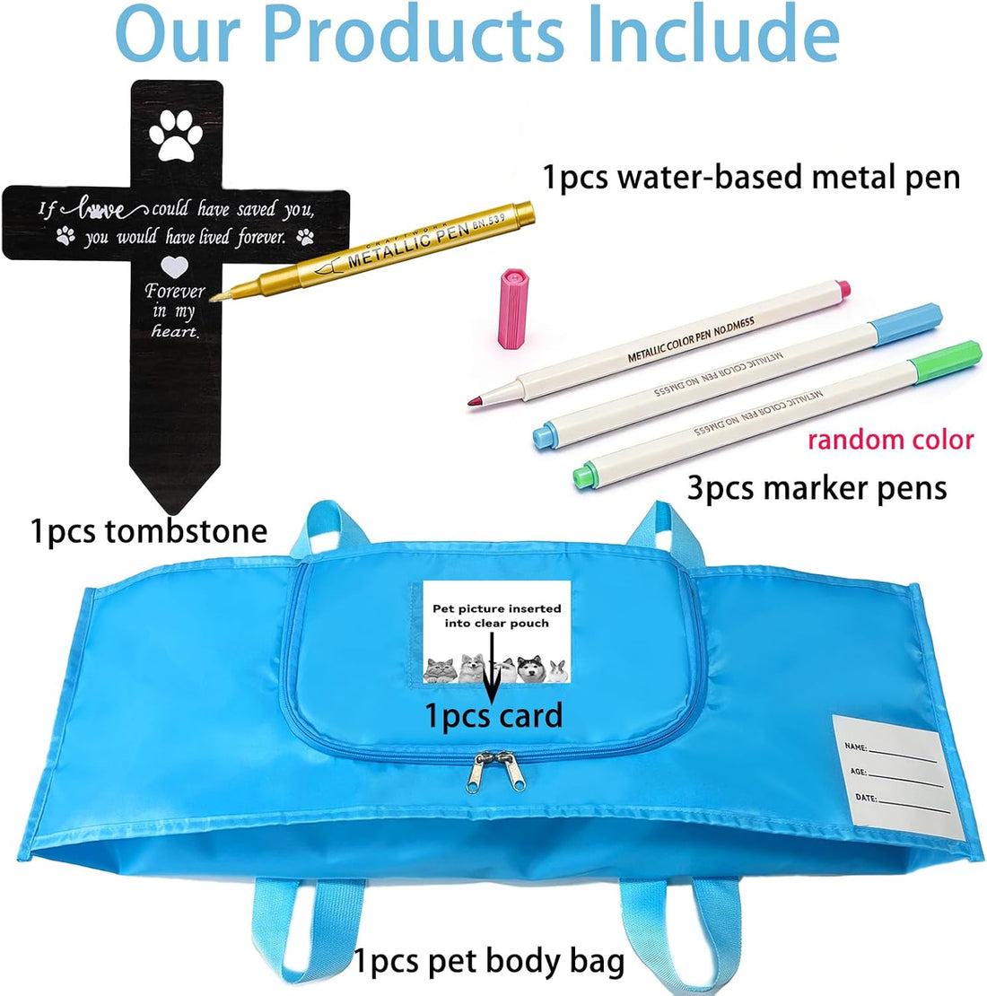JWIZYOTR Eco-Friendly Pet Casket Body Bag, Pet Burial Box with Dignity