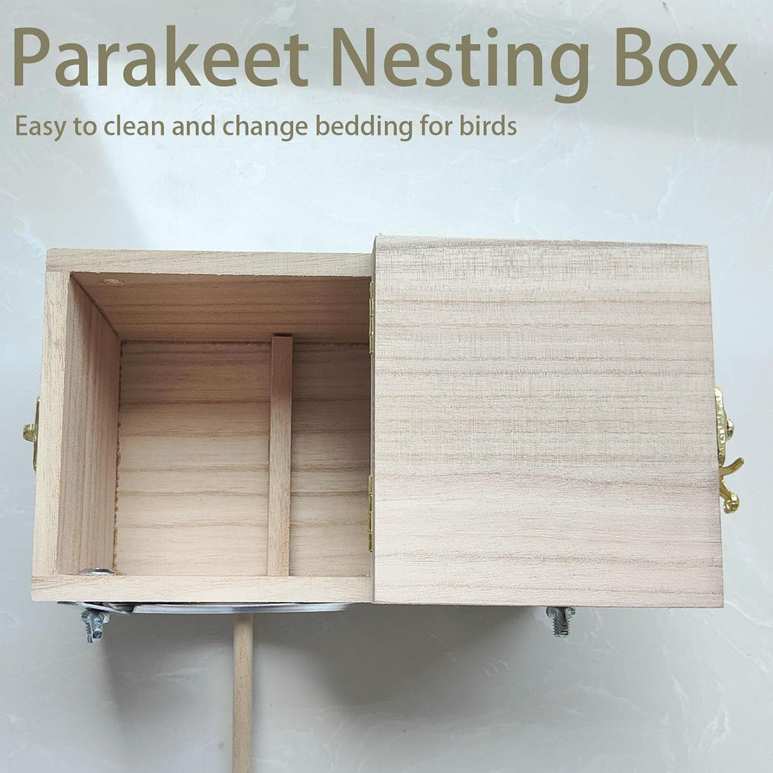 Parakeet Nesting Box Transparent Bird Nest Breeding Box with Perch
