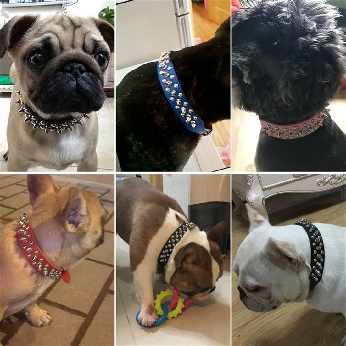 Spiked Dog Collars for Medium Dogs, Studded Spike Collar for Dogs