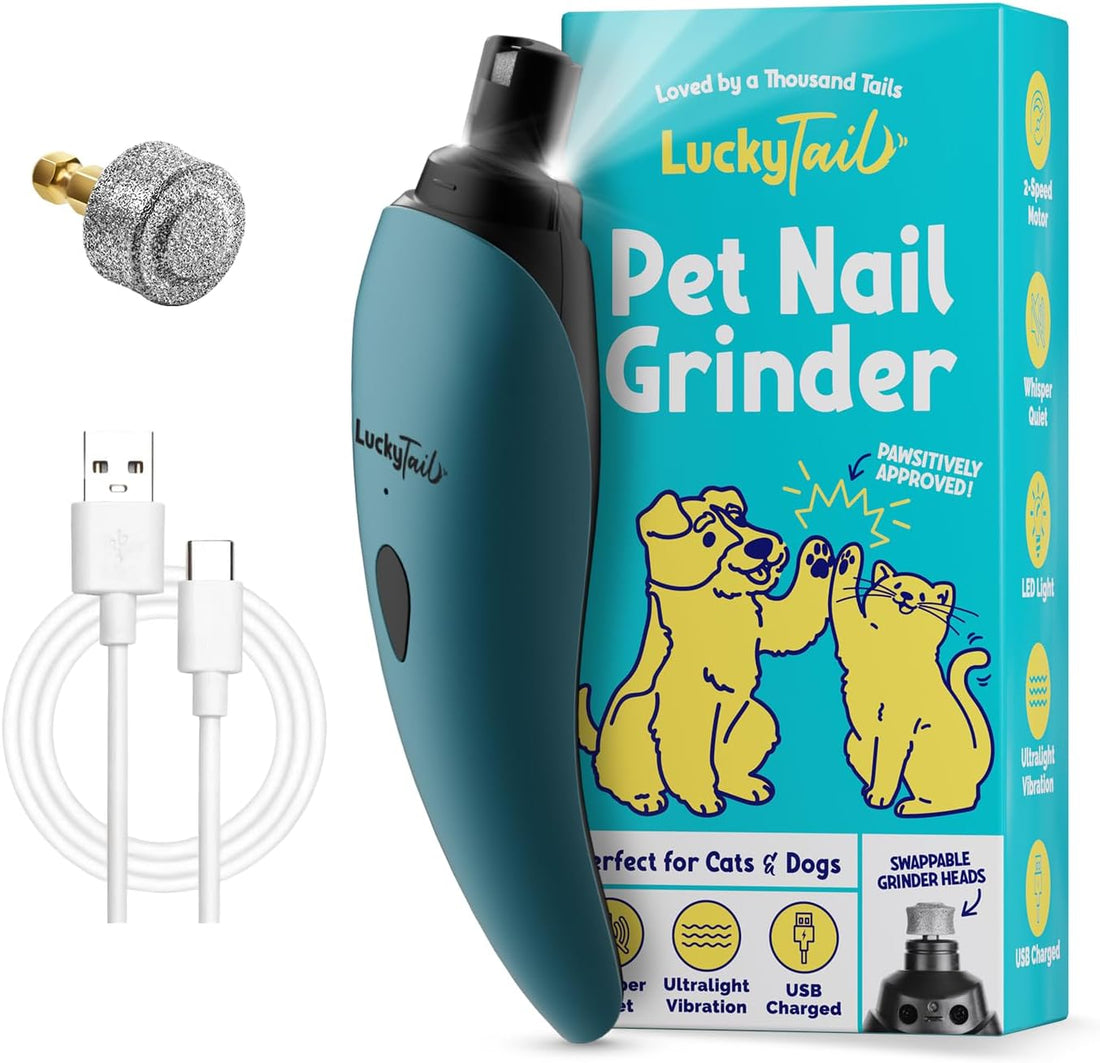 LuckyTail Dog Nail Grinder, Whisper-Quiet
