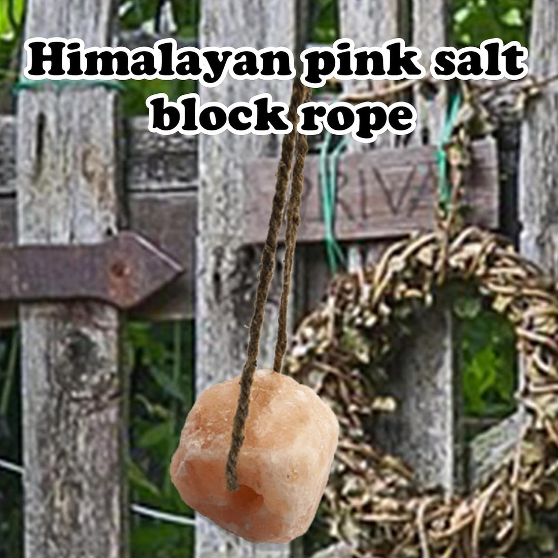 Himalayan Salt Lick Natural Minerals Block on Rope