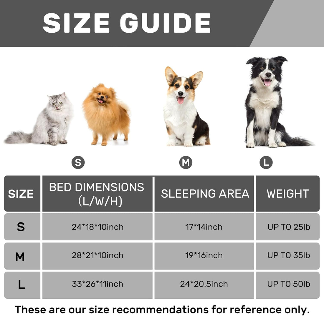 Hollypet Small Dog Large Cat Bed Puppy Couch Beds for Pets up to 25