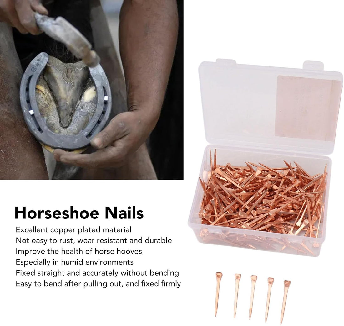 Pssopp Horseshoe Nails 250 Count Copper Plated 47.5mm E4