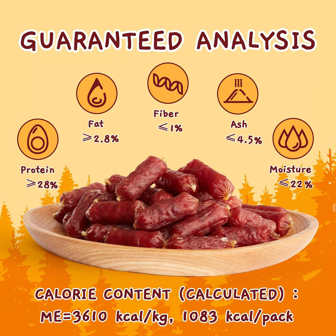 Jungle Calling Soft Duck Sausage Dog Treats