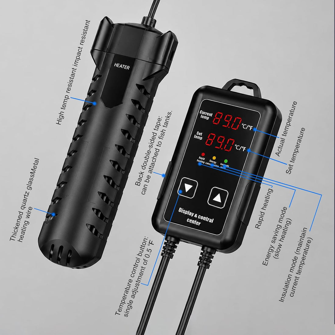 300W Aquarium Heater, Fish Tank Heater