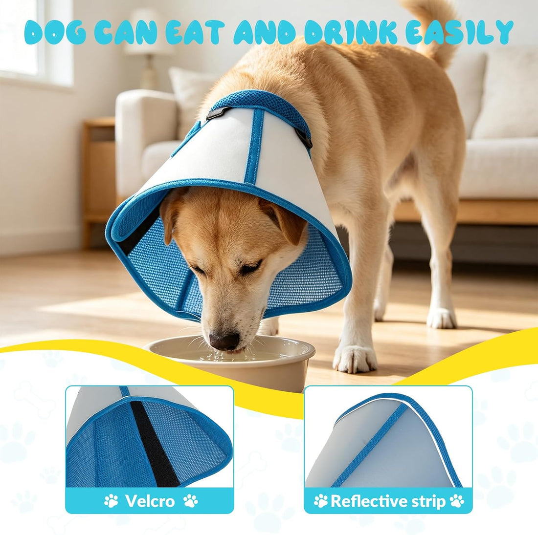 Dog Cone Collar After Surgery,Adjustable Soft Dog Cone
